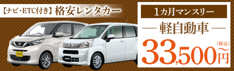 格安マンスリー｜軽自動車