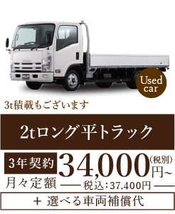 中古車リース2tロング平トラック