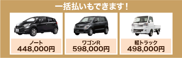 一括払いもOK